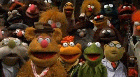 Image result for muppets cheering gif