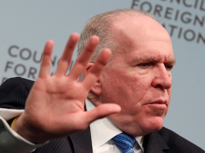 CIA Director John Brennan speaks at a Council on Foreign Relations forum in Washington